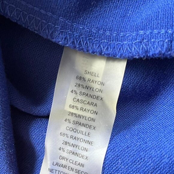 Blue Scalloped Edge Sleeveless Dress, Blue Bridesmaid Dress, Monochrome Dress - Picture 7 of 8